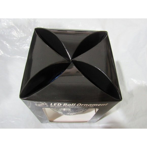 NHL Boston Bruins LED Ball Ornament Glitter Plaid by Team Sports America - Picture 6 of 6